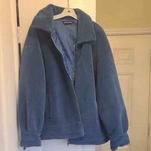 PrettyLittleThing Blue Oversized Jacket